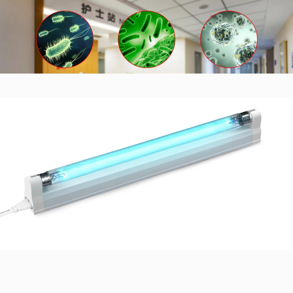 Ultraviolet Germicidal Light T5 Tube With Fixture UVC Disinfection Sterilizer Kill Dust Mite UV quartz lamp For Hospital Bedroom