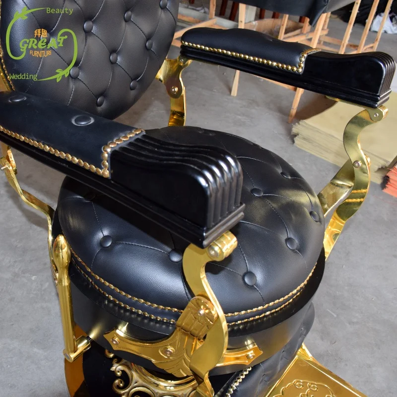 Brown Leather Hydraulic Shaving Chair Beauty Salon Equipment High