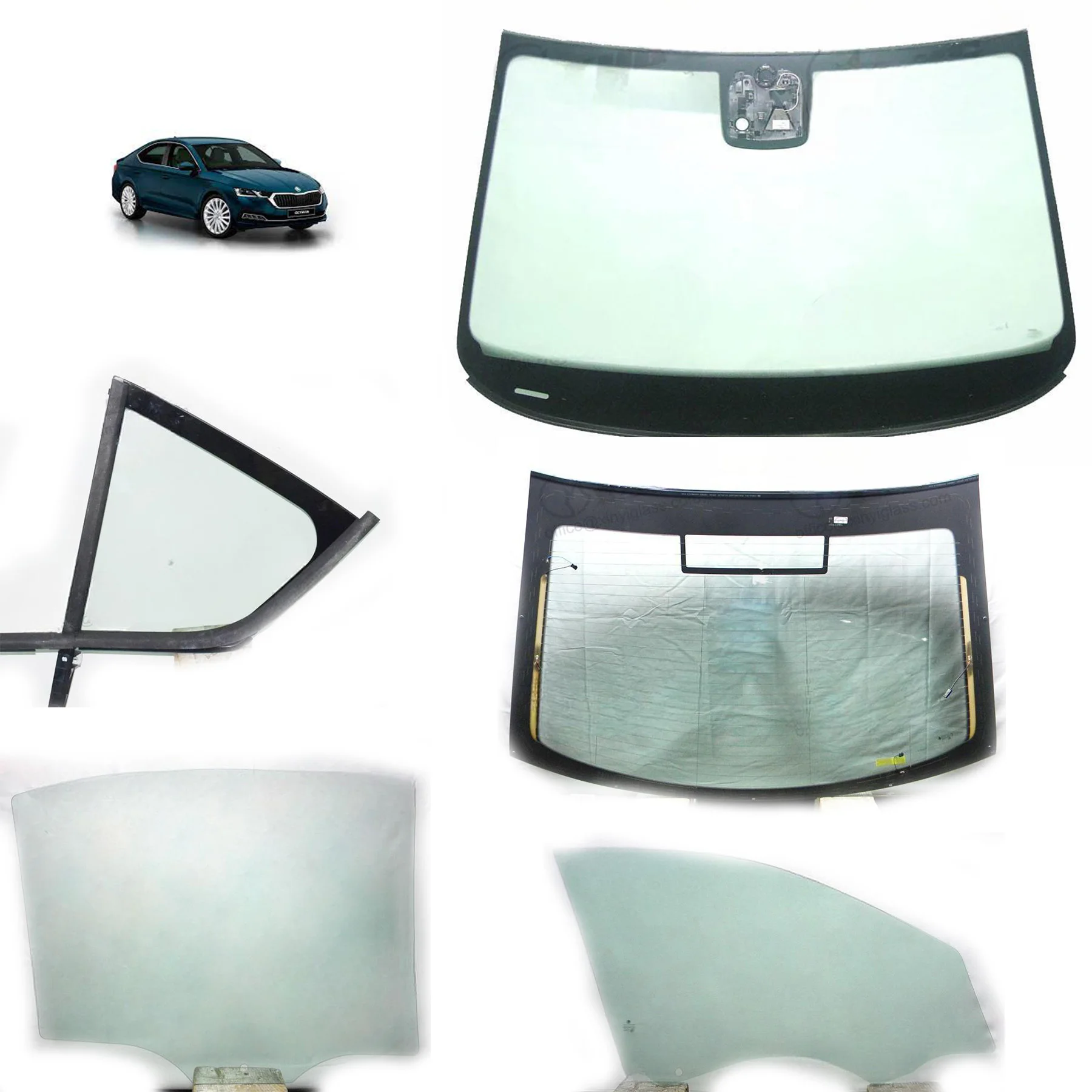 Skoda Octavia Windshield Glass Sunroof Car Glass Auto Glass Car Parts