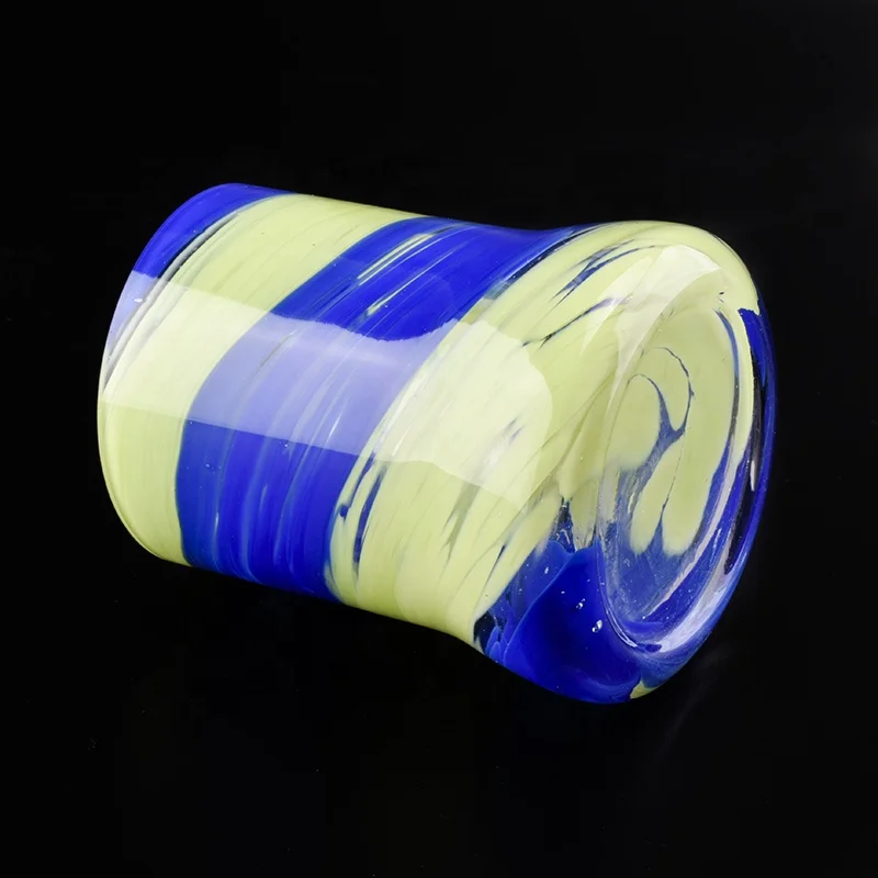400ml Custom coloured Glass Candle holder home Decor