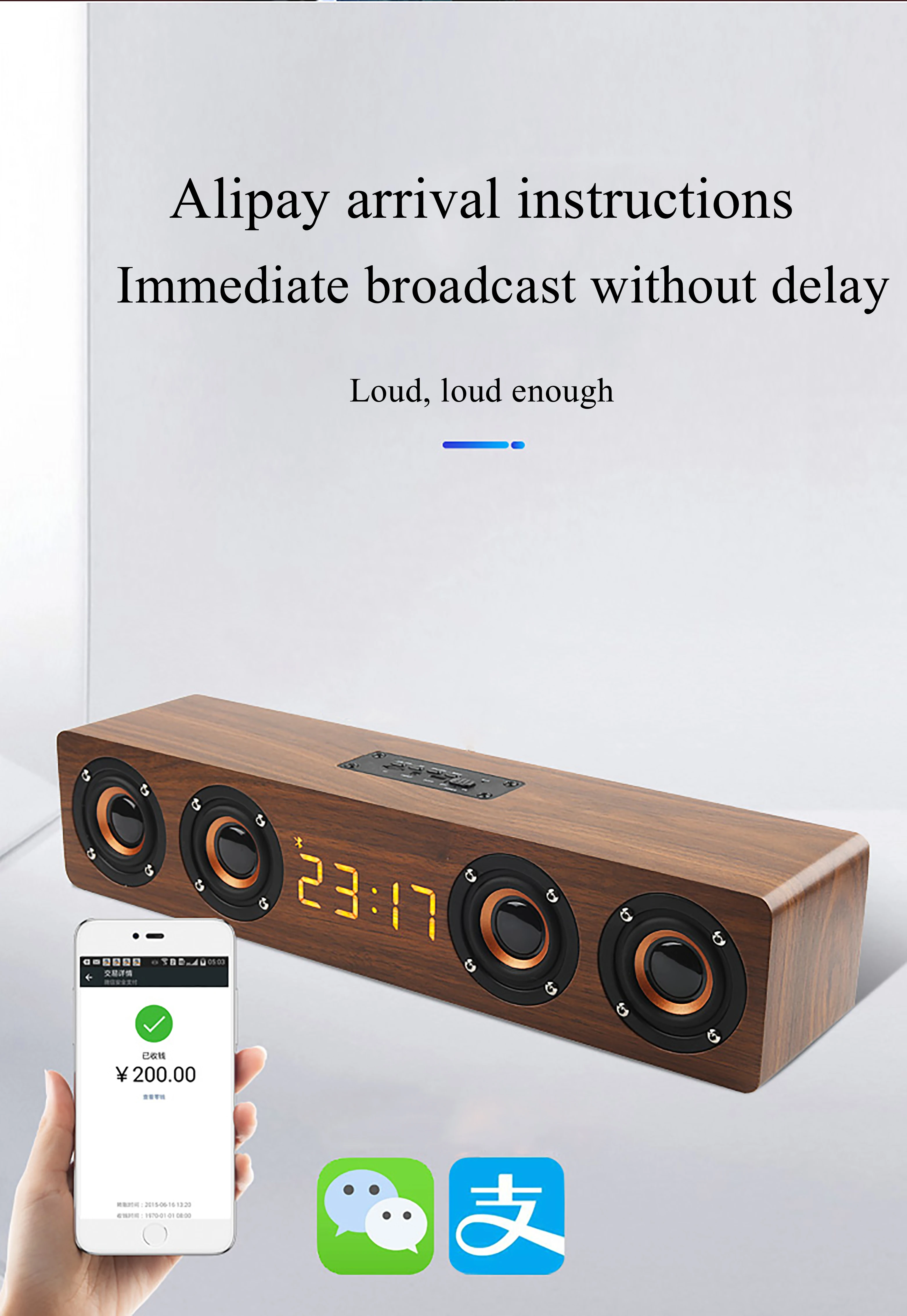 Wood Bluetooth Speaker Retro HIFI 3D Dual Loudspeakers Bluetooth Wireless Speaker With Hands-free Sound Box TF AUX IN - ANKUX.COM