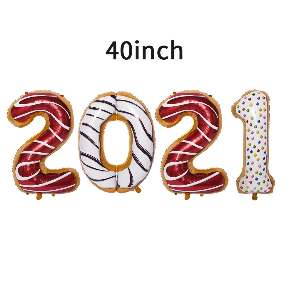 40 寸数字铝箔气球 2021 新年快乐派对装饰