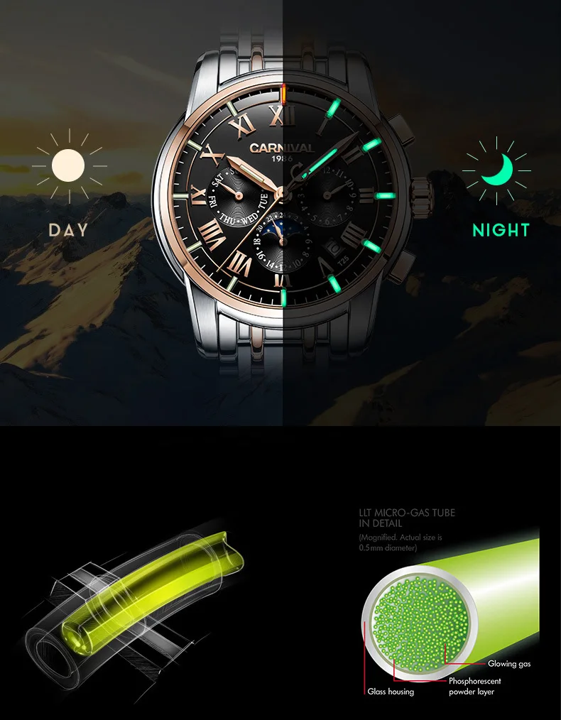 micro gas tube watch