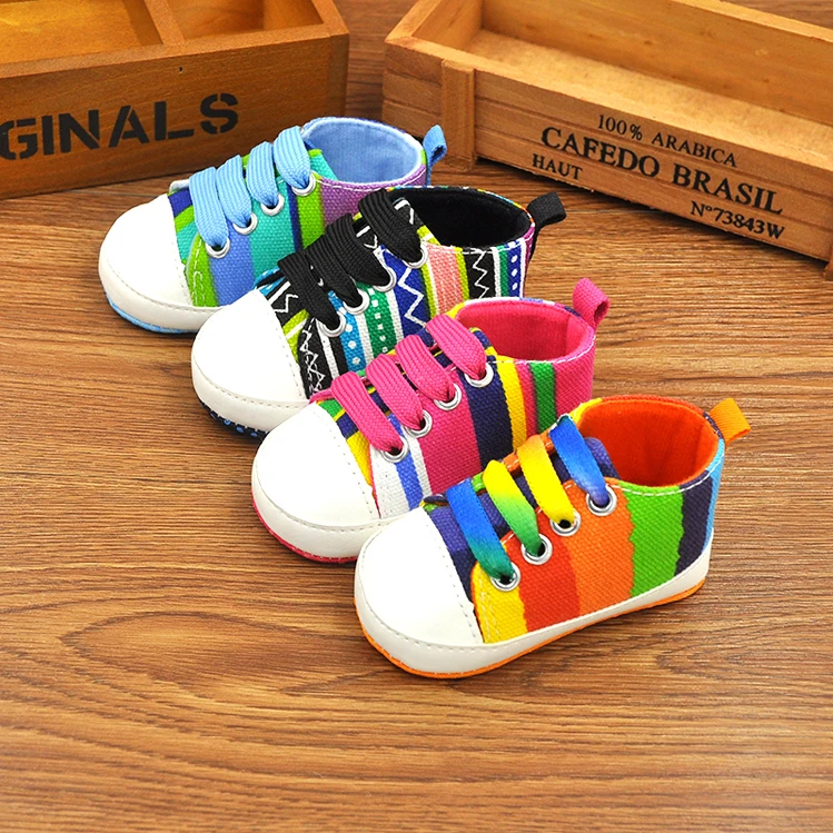 New Arrival Cotton Sole Canvas Infant Baby Shoes Unisex Walking Baby Shoes factory