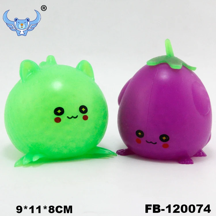 Cute Squeeze Vegetables Eggplant Water Beads Ball Toy Vegetable Tomato Ball Toys For Kids