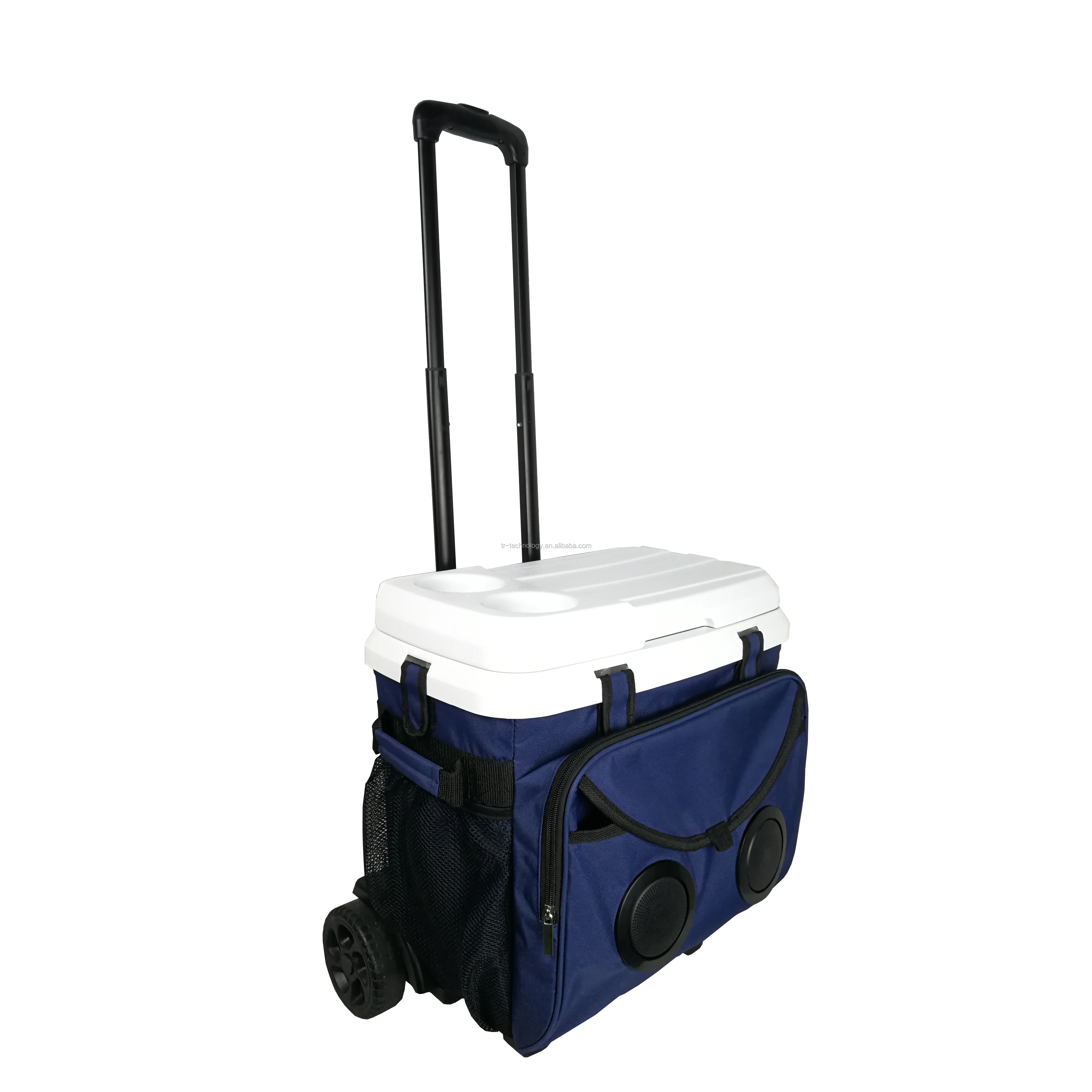18/28/38 Liters Wheeled Trolley Speaker Cooler Box Ice Chest Cooler