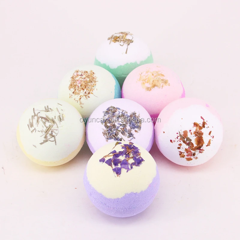 Natural Bath Bombs Set Floral Essential Oil Soap Bath Fizzer Bubble ...