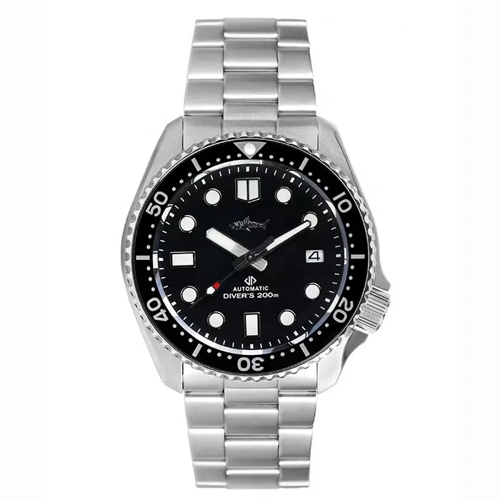 
Ready to Ship Jubilee Stainless steel curved end band Day date NH36 Automatic sapphire glass shark 007 dive watch 