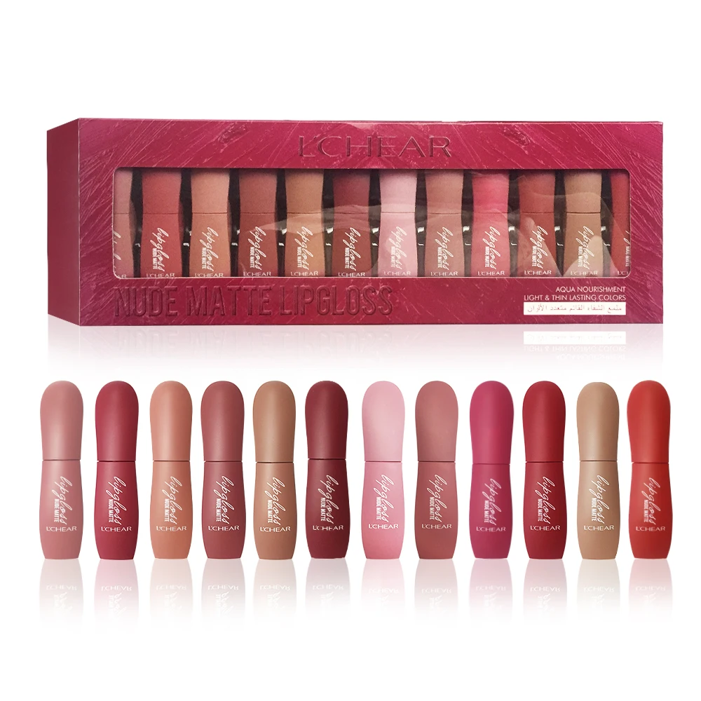 L'chear Wholesale Cosmetics 12 Colors Lip Gloss Set In Stock Long
