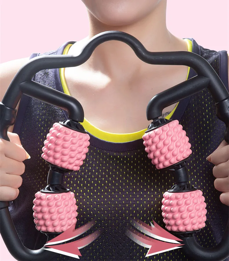 腿部全身按摩滚轮-消除腿部酸痛肌肉手持按摩滚轮