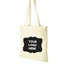 customized shopping large plain with custom printed logo grocery tote cotton canvas zip bag
