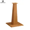 Special shape wood grain design custom metal dinning table base iron coffee table legs