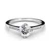 Destiny jewellery Princess Ring gold plated jewelry prong setting Finger Ring with Crystal from Swarovski