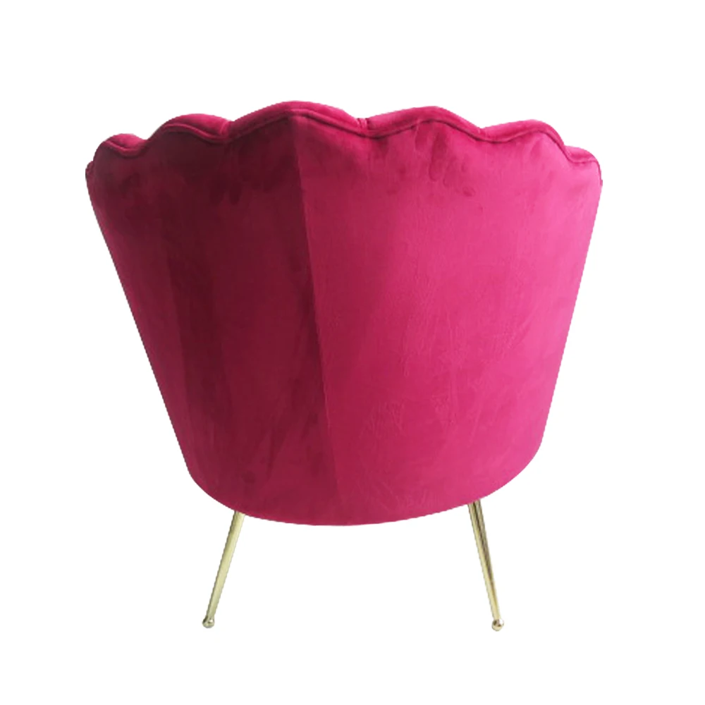 Contemporary Velvet Fabric Upholstered Tufted Dominic Accent Chair with Golden Legs factory