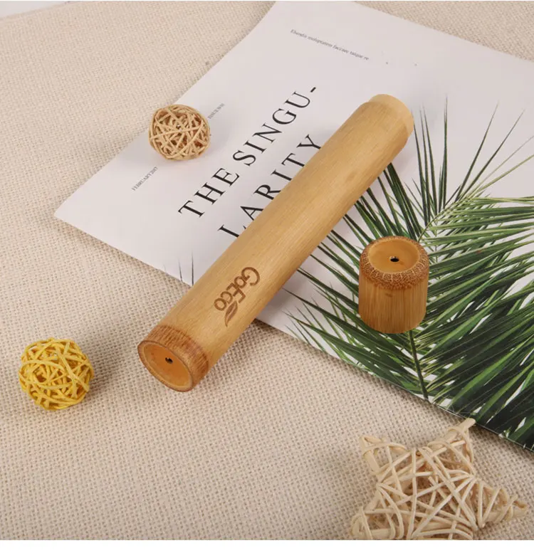 2_07.jpg OF Customized Eco-friendly Biodegradable Nature Bamboo Toothbrush Tube