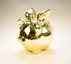 Wings golden electroplating pink coin bank money box pig
