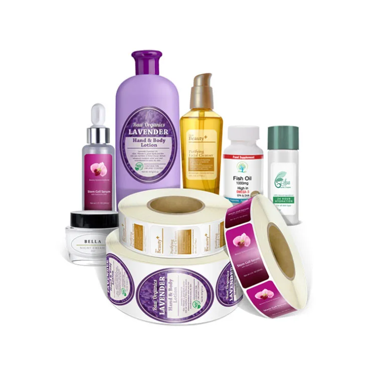 Wholesale Custom Printing Waterproof Adhesive Shampoo Bottle Label