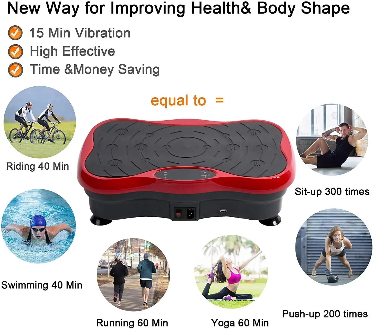Vibration Plate Exerciser - Body Shaping Whole Body Vibration Platform