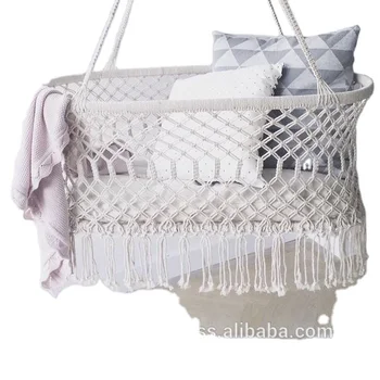 macrame hanging cradle