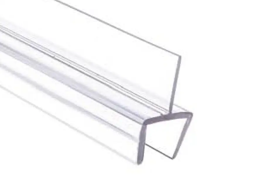 Modern Transparent P501BR  Shower Door Waterproof Seal  One-piece Bottom Rail with clear Soft Fin Sweep manufacture