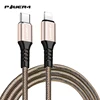 MFi Approved 3.2mm OD 100CM Nylon 8Pin Lightning to USB-C Round Cable for iPhone/iPad/lightning Fast Charge Made in China