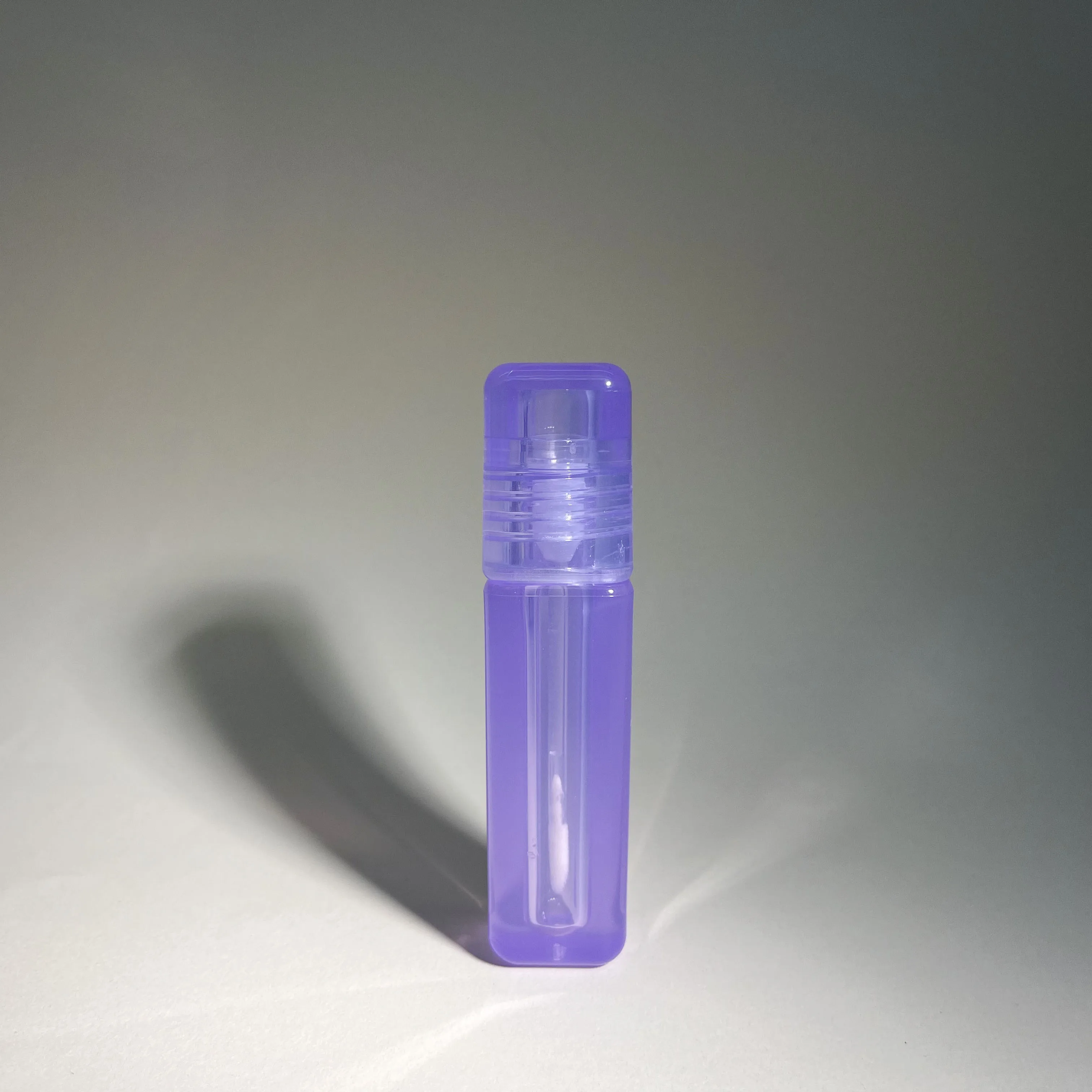 product hot sale 5ml square shaped clear purple  plastic lip gloss tube lipstick lip glaze gloss lip balm container cosmetic-26