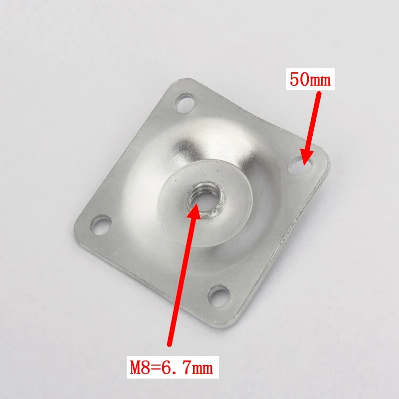 M8 Straight 48*48mm Wood Leg Top Plate Fastener Square Leg Mounting