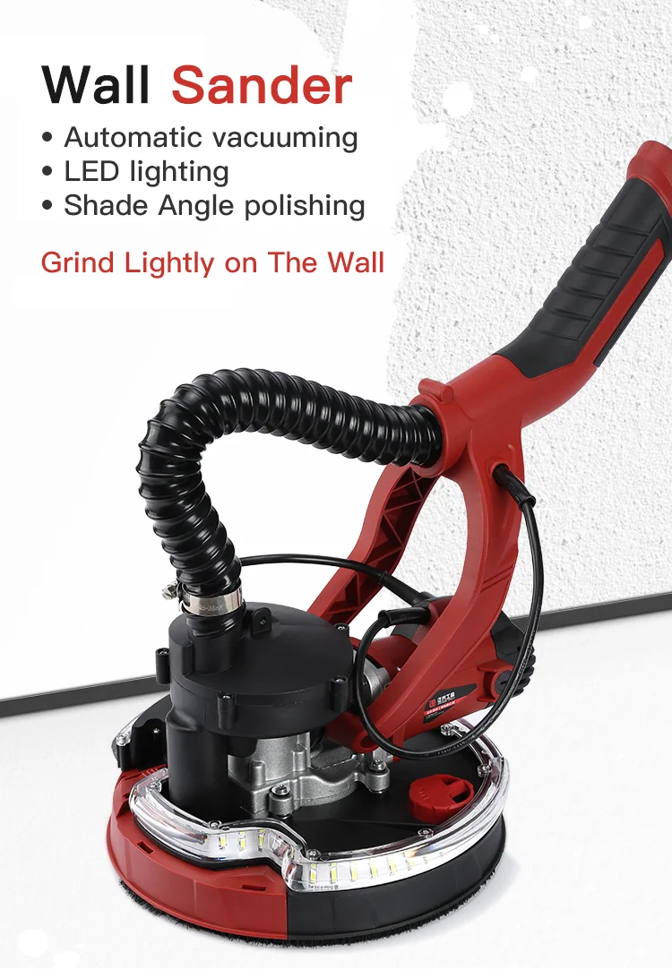High Efficiency Detachable Electric Wall Grinding Machine Drywall Wall Sander With Led For Sale