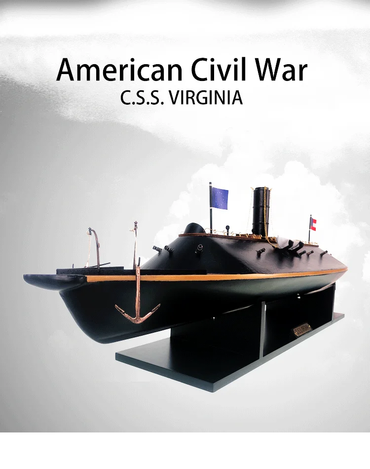 CSS Virginia Limited 33 Handcrafted Civil War Model Ship