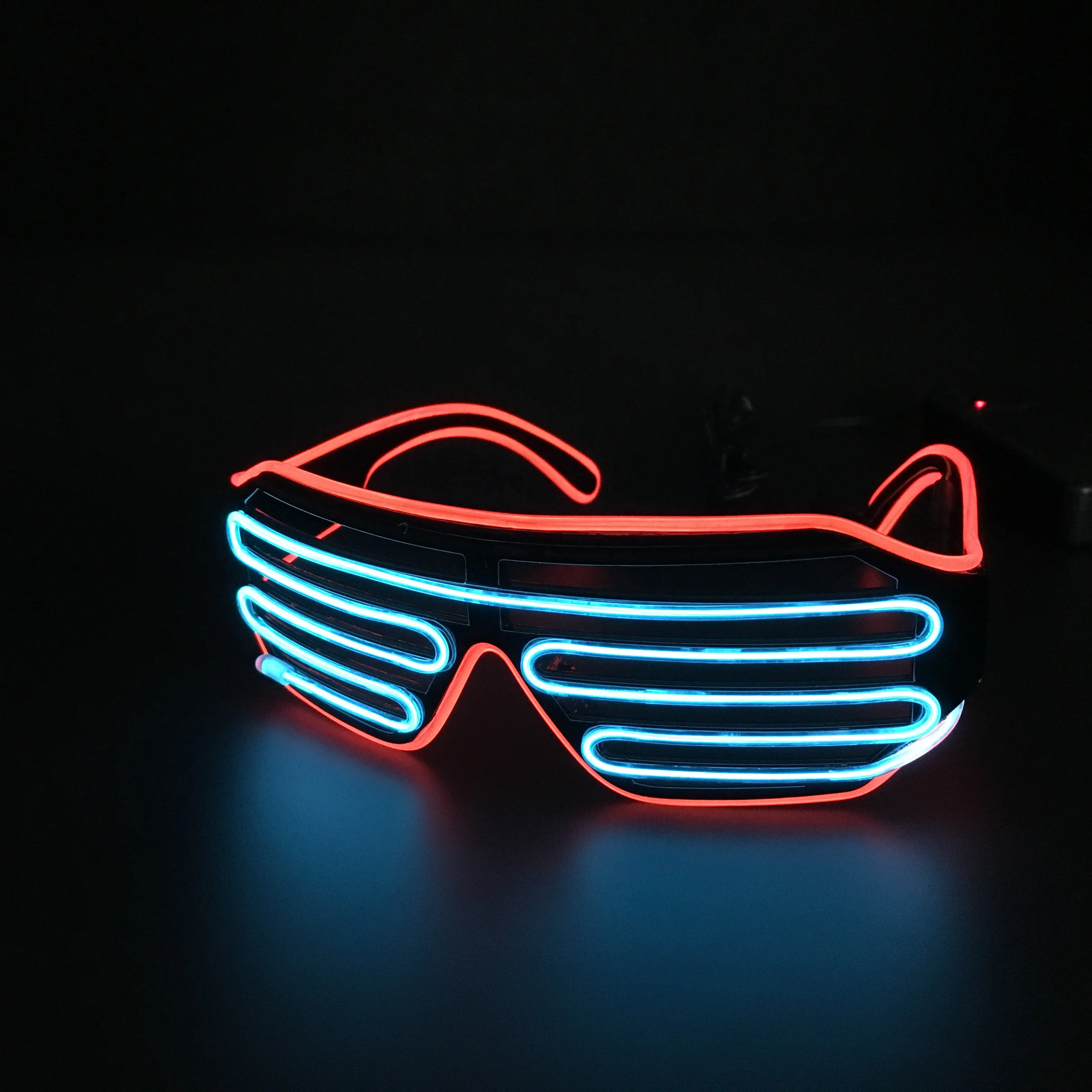 Bar Party DJ EL Wire Glasses Eyewear Shade Luminous LED Neon  Flashing Blink Sunglasses