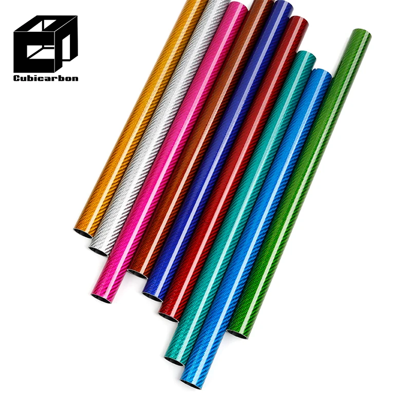 High Quality Custom 3k Twill Colored Carbon Fiber Tube Oem 1 2 3 4 Inch