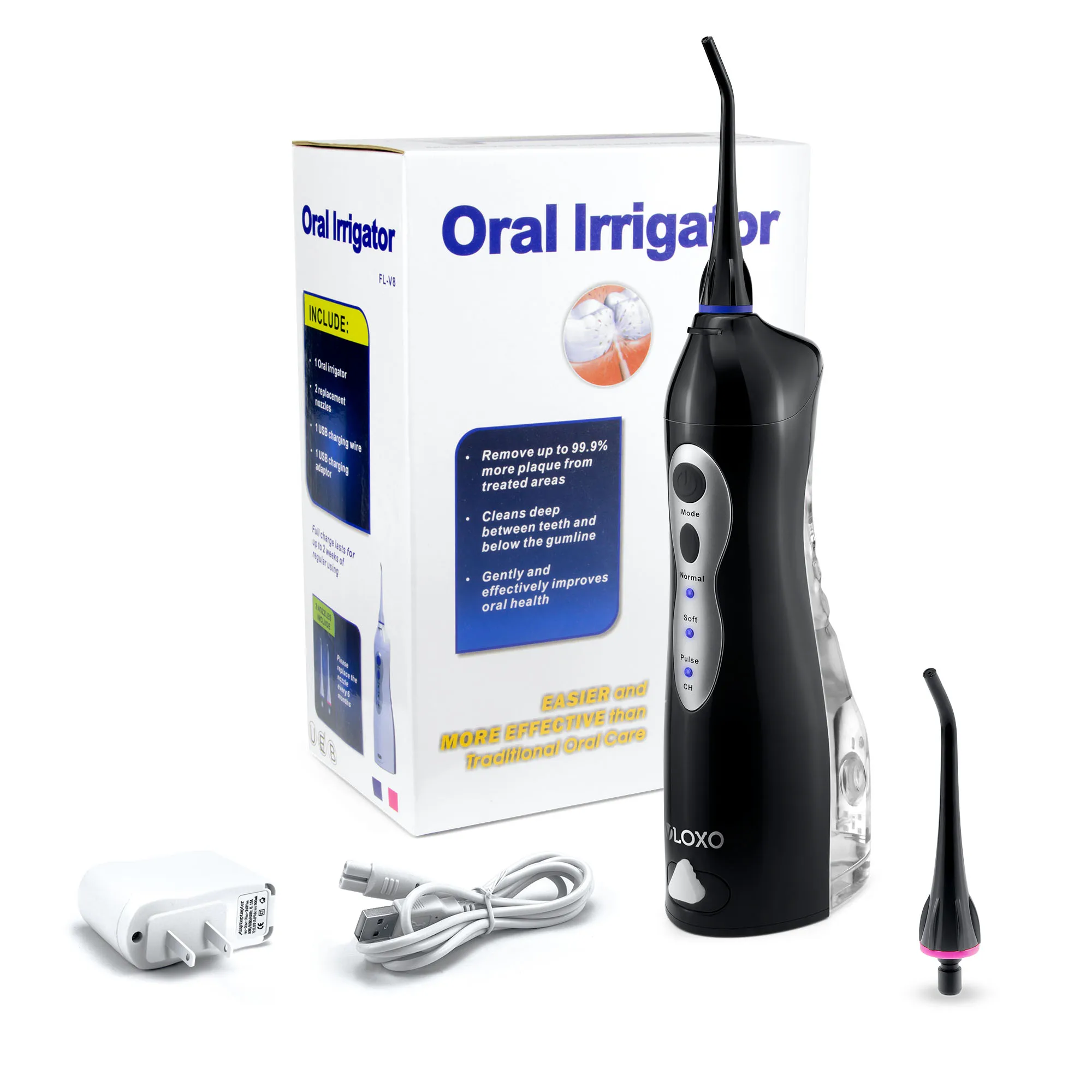 Rechargeable teeth spa oral irrigator dental flosser