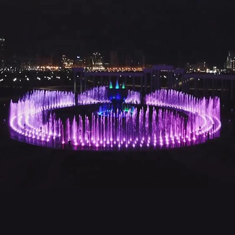 Color changing led lighting decorative dry running water jet fountains