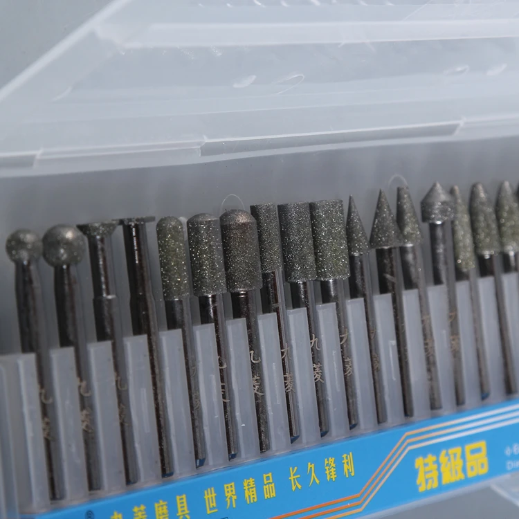 Glass Diamond Engraving Burr Round Cylinder Electroplate Diamond