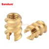 DIN7965 self-tapping thread insert with three bore for wood
