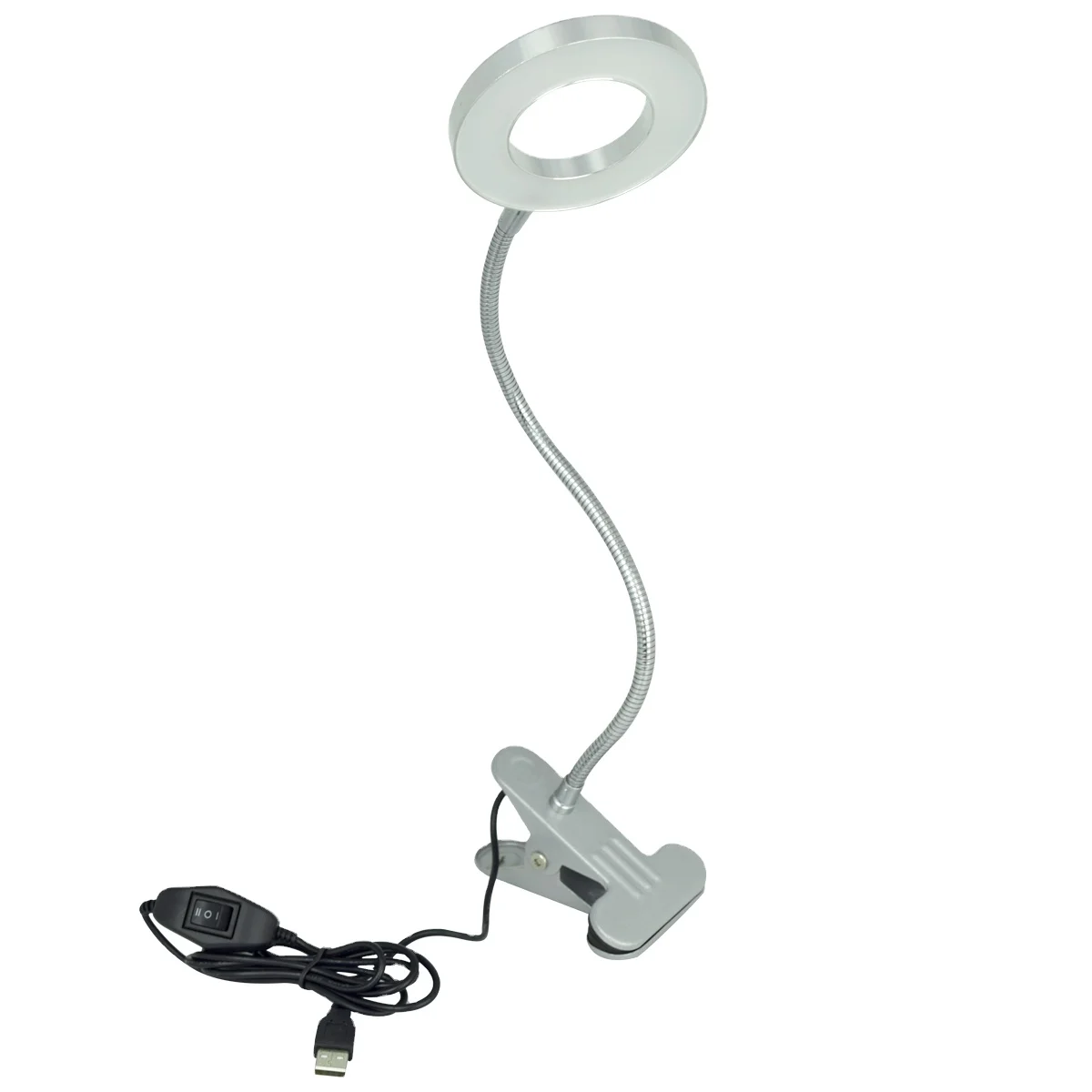 Depuley nice design flexible reading lamp bulb aluminium adjustable led clip table lamp portable desk light