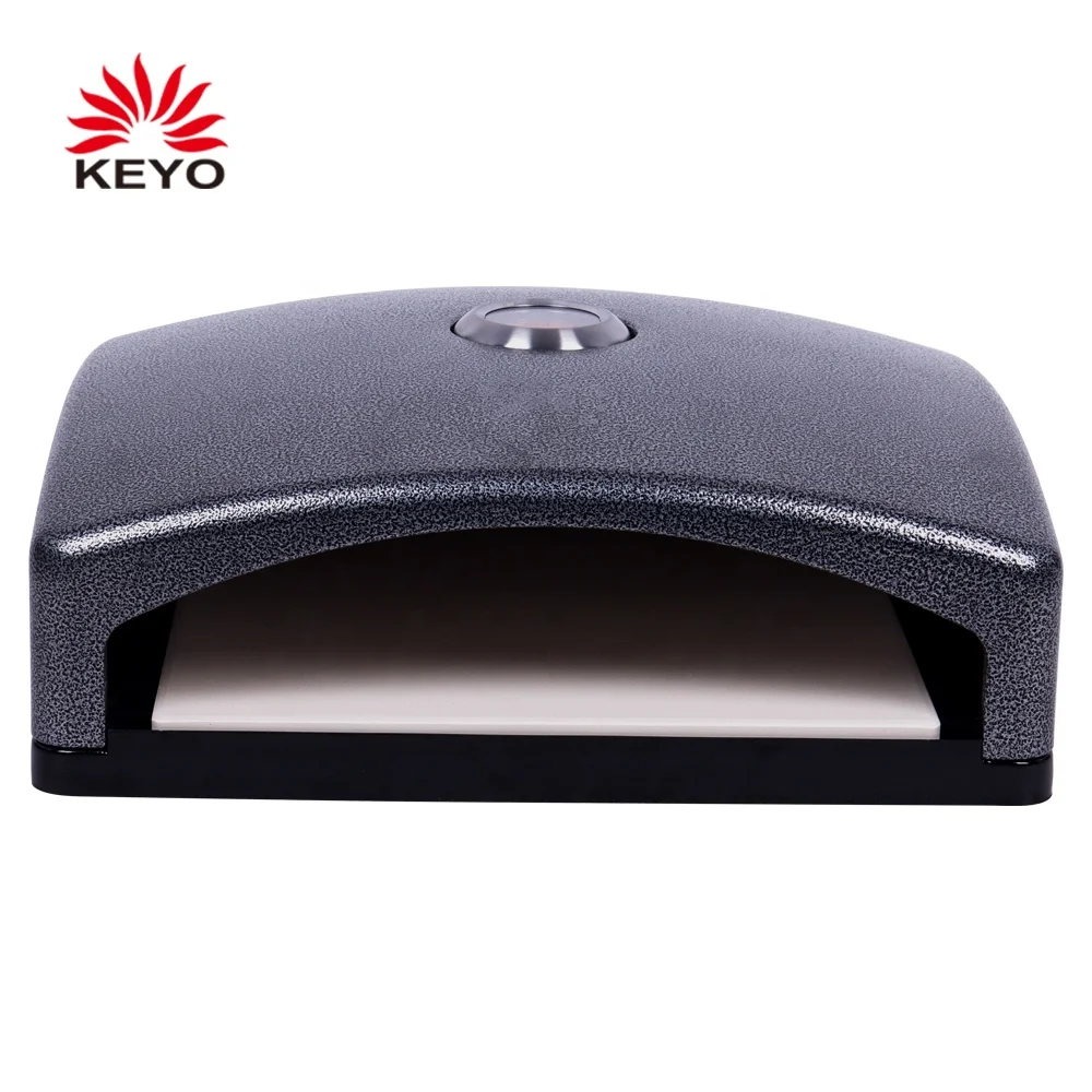 KEYO Outdoor Multi-Fuel Gas Charcoal Pellet Wood Fired Pizza Oven With Pizza Stone