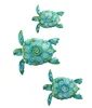 Metal Set of 3 Regal Art and Gift Sea Turtle Wall Decor