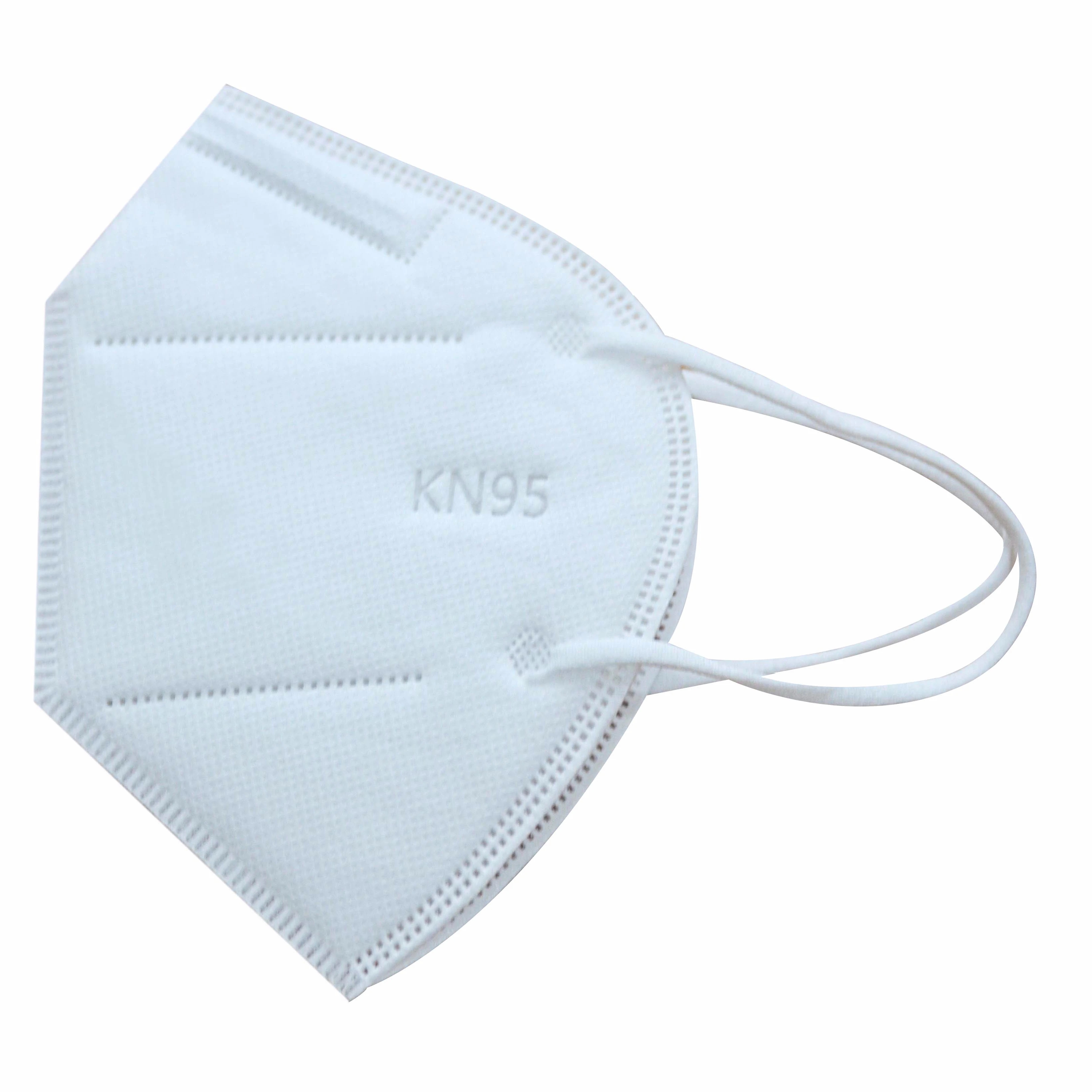 
China Supplier Disposable White 5 layers Non-woven Fabric KN95 face masks 