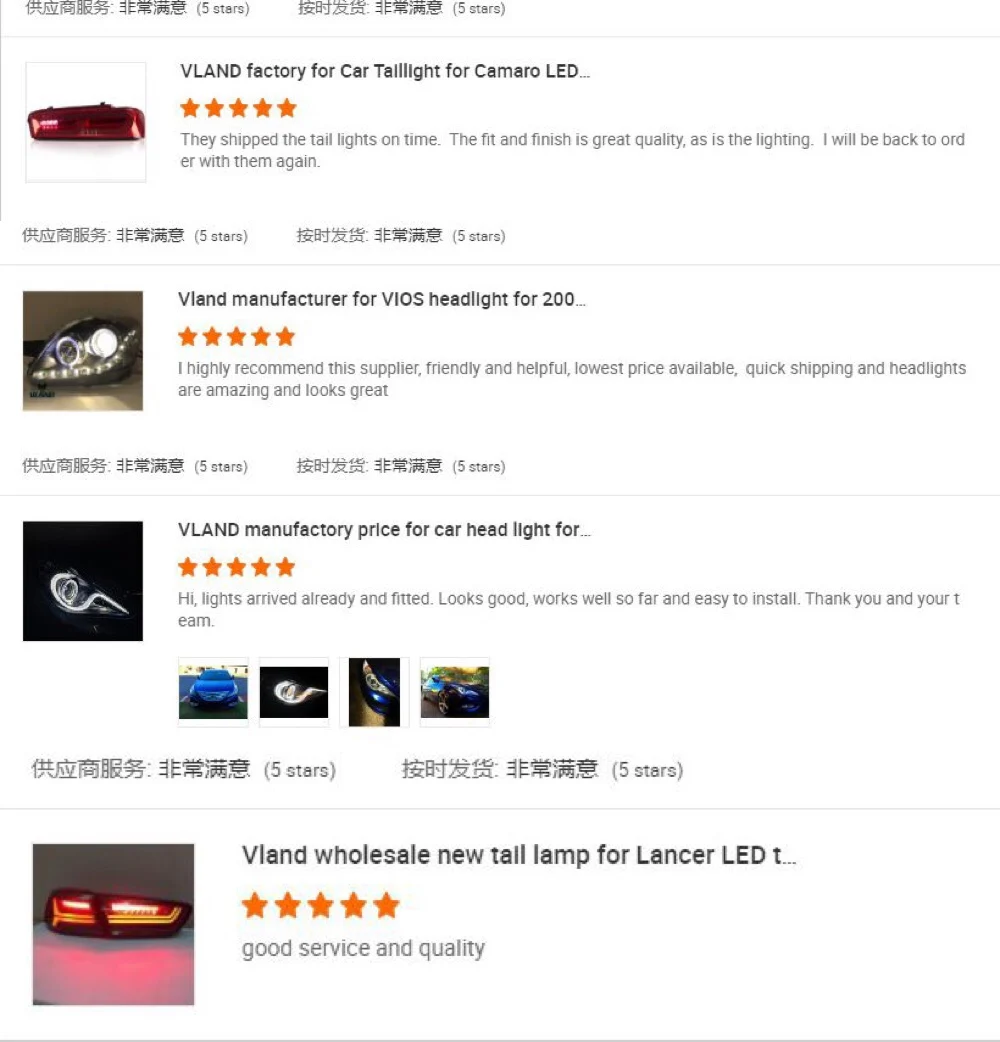 VLAND Factory for Alphard tail light for 2007 2008 2009 2010 2012 2013 for VERLLFIRE LED Taillight wholesale price