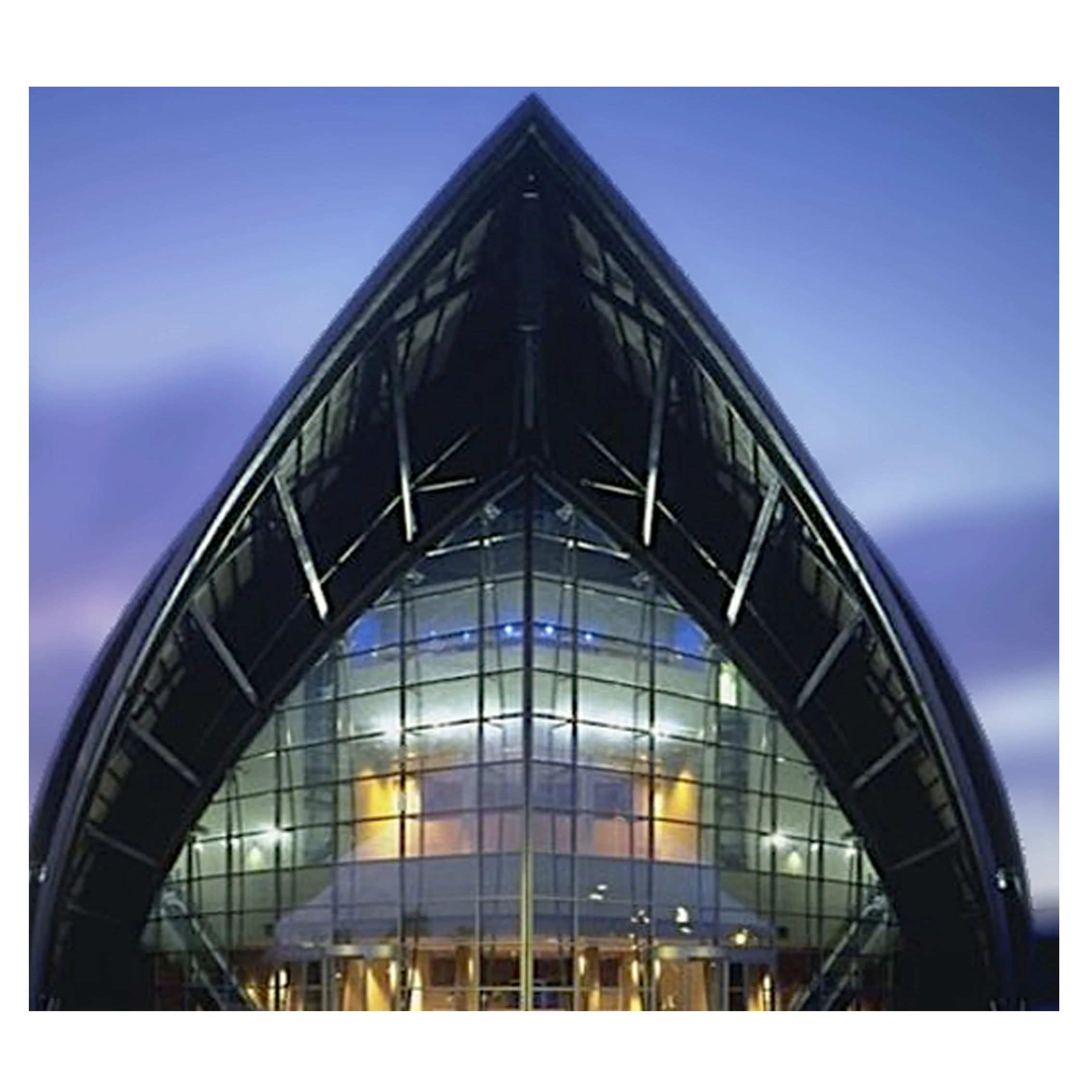 定制装配式钢结构钢婚礼大厅空间框架拱板展厅设计