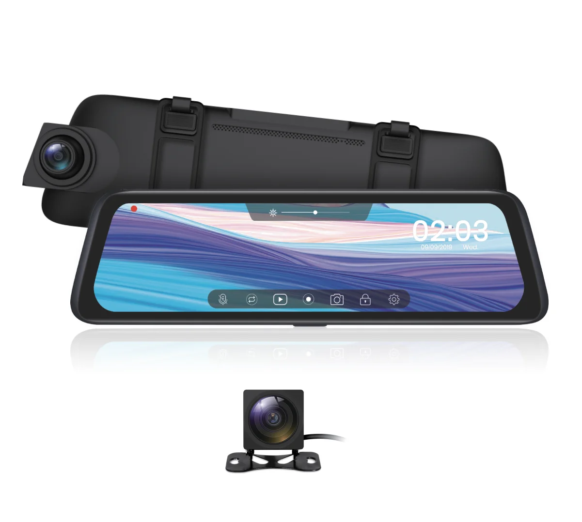 Dual 1080p Stream Media Backup Camera For Car Dash Cam Dvr - Buy Dash