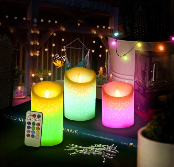 New Product Multi-Colorful LED electric Flameless floating Candles Lights for Home Decor