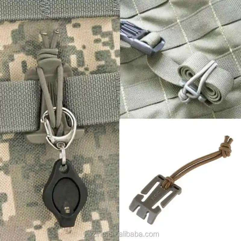 3pcs Nylon Webbing Hanging Buckle Camp Hike Outdoor Quickdraw Carabiner Clip 