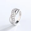 Women's Jewelry Gold Plated Wave Knot Engagement Marriage Commitment Anniversary Ring in Sterling Silver
