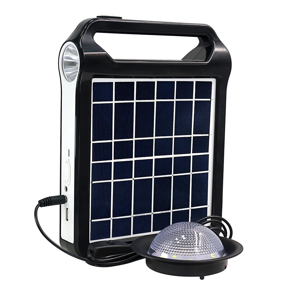 便携式太阳能系统发电机户外紧急迷你太阳能家庭照明系统可充电家庭