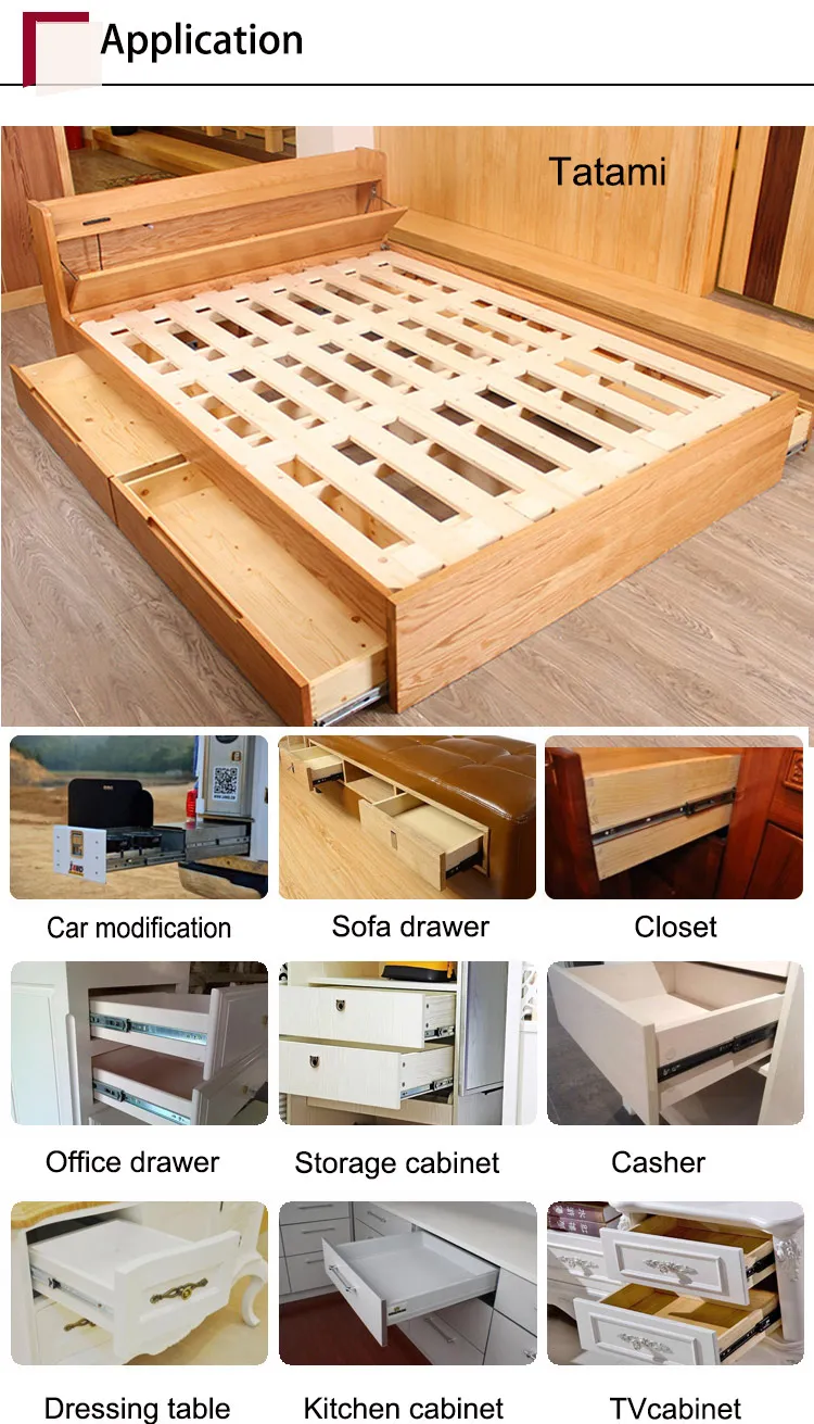 Telescopic 180kg Ball Bearing Locking 1500mm Heavy Duty Slide Drawer Table Slide