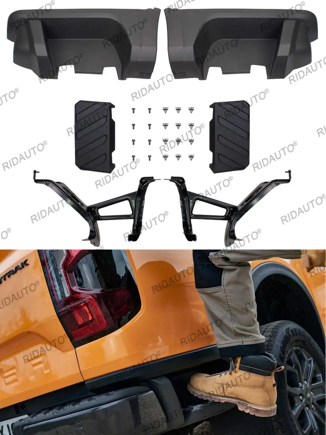 Ranger Rear Box Step Pickup Rear Box Step for 2022-2024 Ford Ranger | Truck Bed Step Upgrade ...