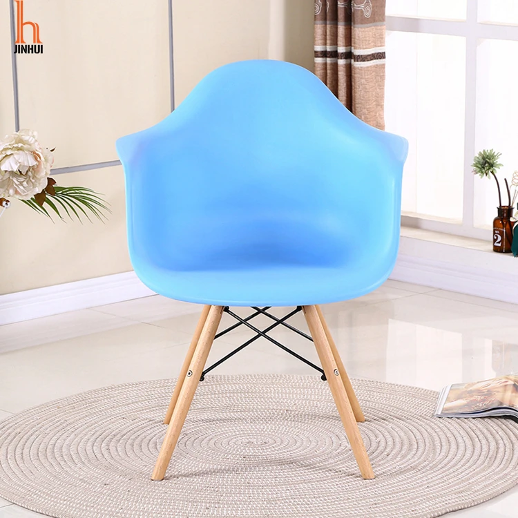 Wholesale Dining Room Furniture Plastic Chair With The Armrest Blue Dining Room Chair Wooden Legs Plastic Dining Chairs Buy Factory Price Nordic Dinning Chair Modern Designs Plastic Chair Scandinavian Chair Dining