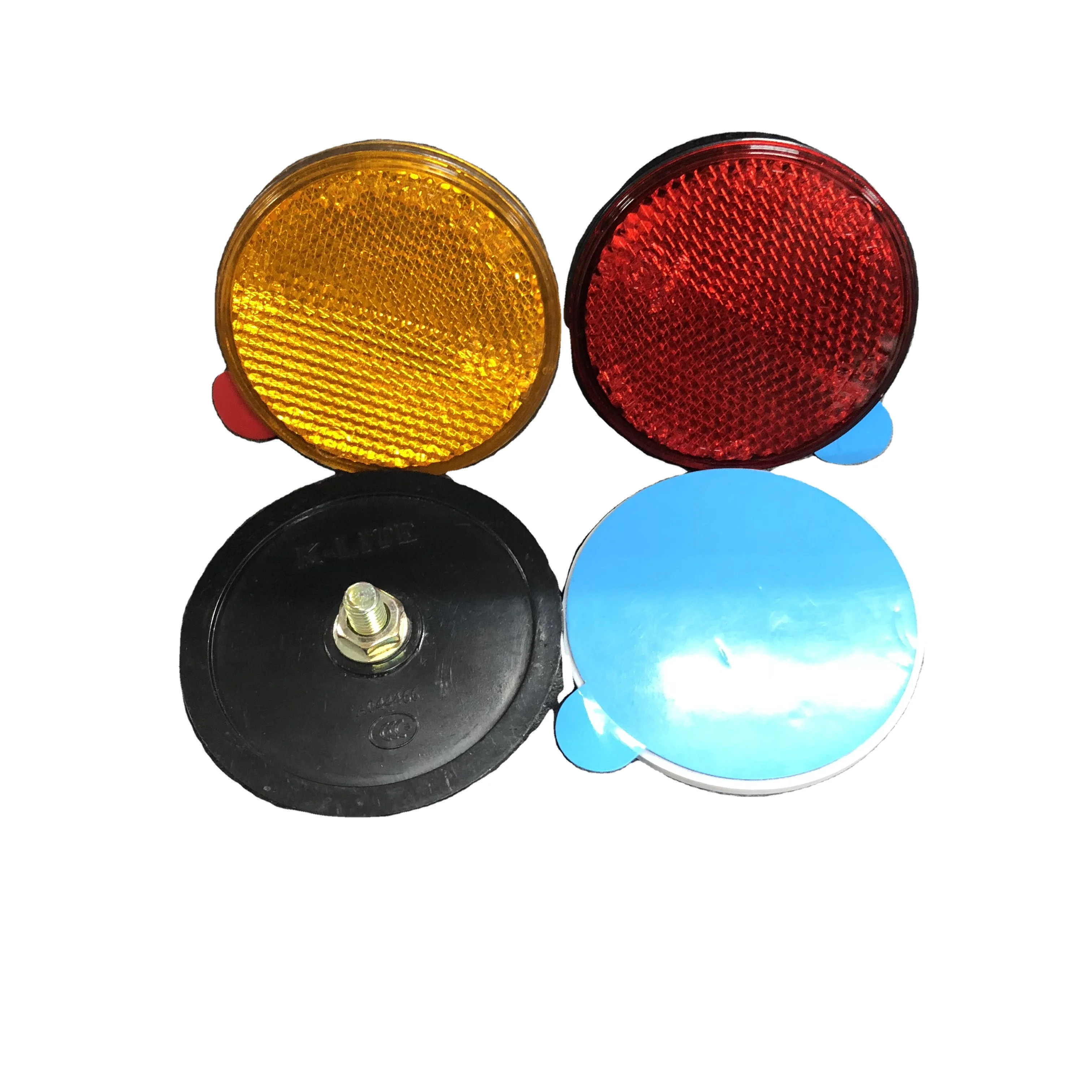 Plastic Round Motorcycle Safety Side Rear Reflex Reflectors Red Round Motorcycle Scooter Safety